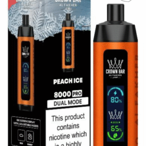 Crown Bar Al Fakher 8000 Puffs Blue Peach Ice