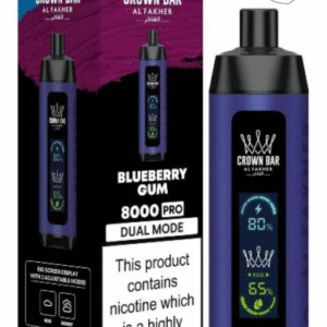Crown Bar Al Fakher 8000 Puffs BlueBerry Gum