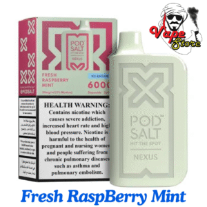 PodSalt Nexus 6000 Puffs Disposable Fresh RaspBerry Mint