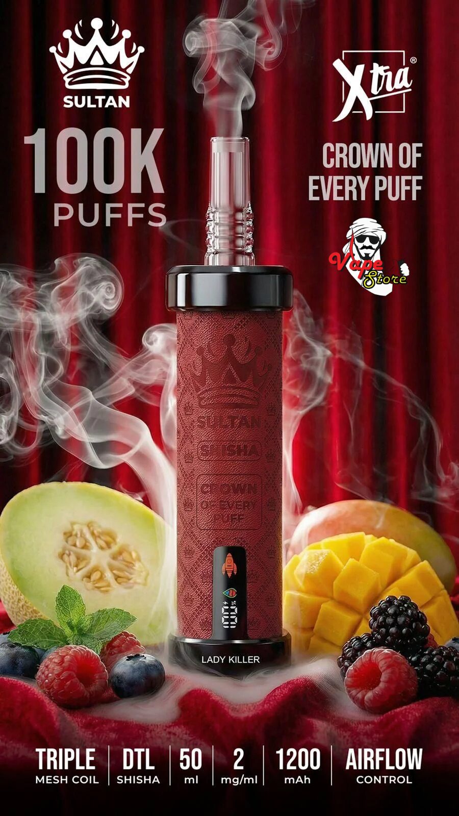 Sultan-Xtra-Shisha-100k-Lady-killer