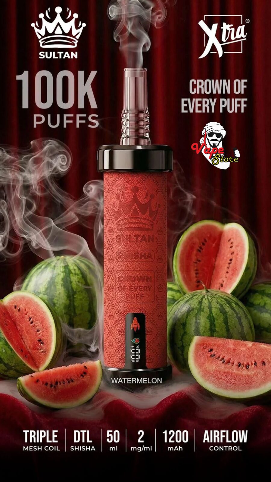Sultan-Xtra-Shisha-100k-Watermelon