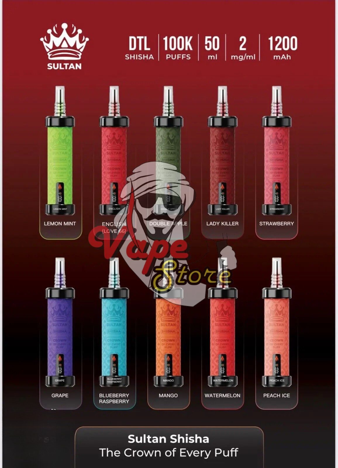 Xtra Sultan Shisha 100000 puffs