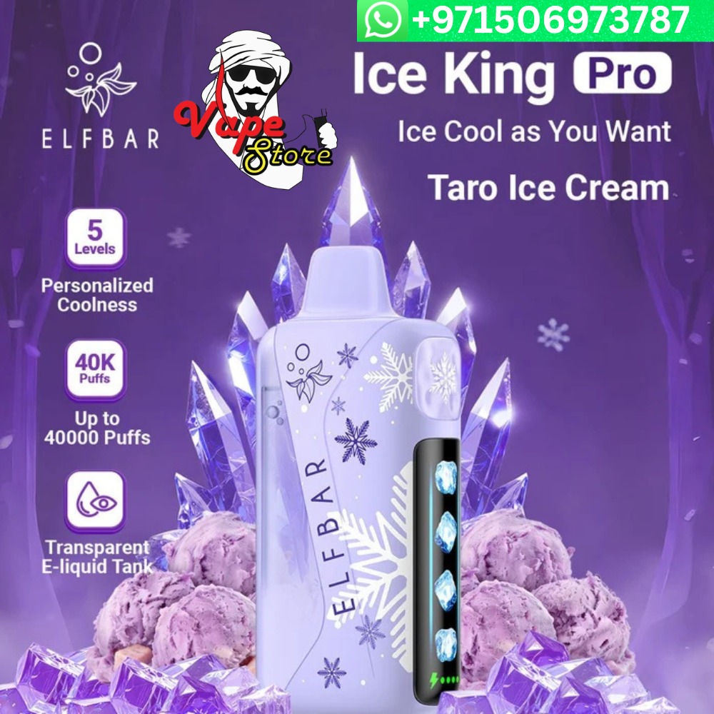 Elfbar-Ice-King-Pro-40k-Puffs-Disposable-Vape-Taro-Ice-Cream